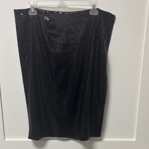 Calvin Klein Black Sequin Pencil Skirt